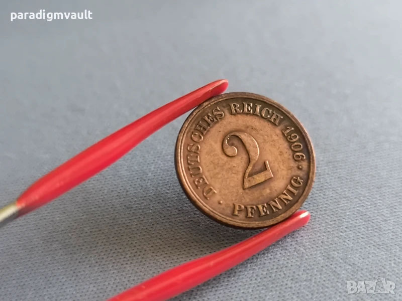 Райх монета - Германия - 2 пфенига | 1906г.; серия E, снимка 1