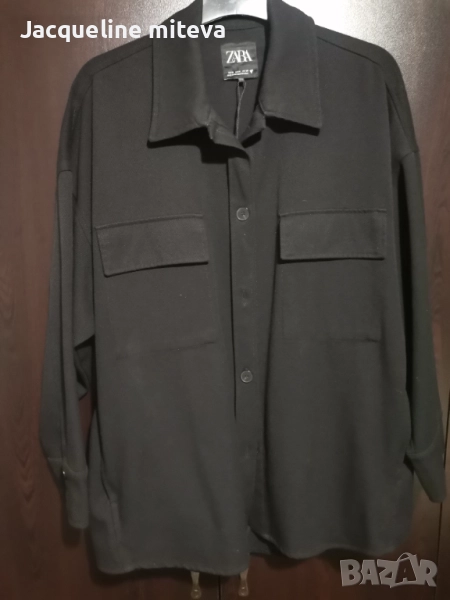 Овърсайз деним риза Zara, снимка 1
