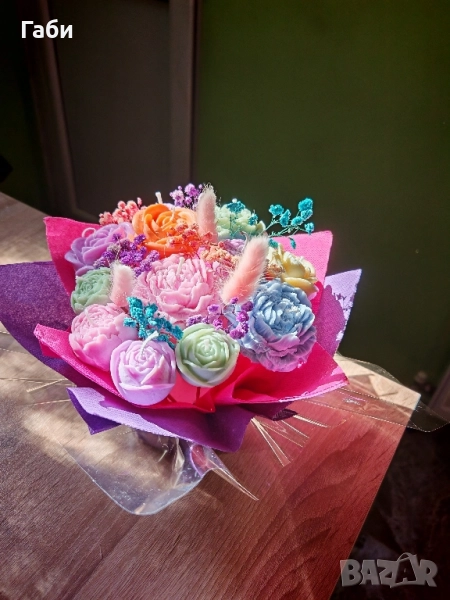 Ароматен букет от соеви свещи, снимка 1