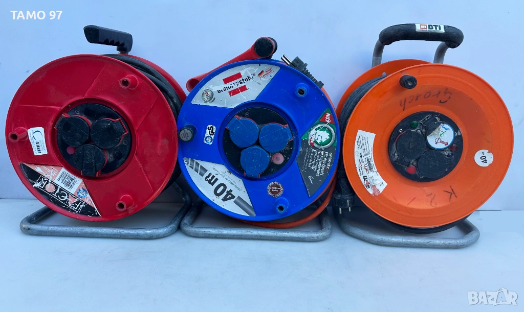 Качествени немски електрически удължители тип макара по 40метра, снимка 1