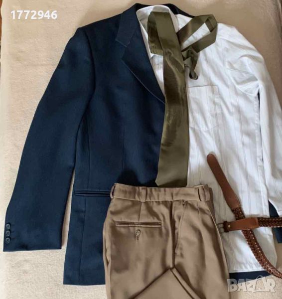 Мъжки костюм - сако, панталон, риза, колан, вратовръзка , снимка 1