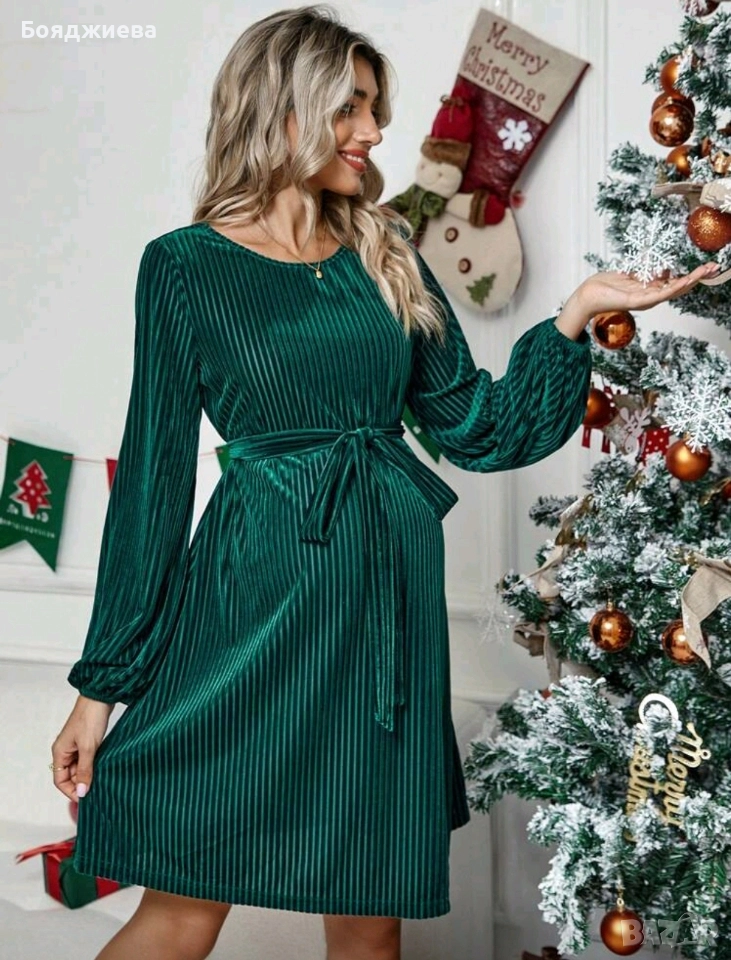 Зелена рокля, XXL, снимка 1