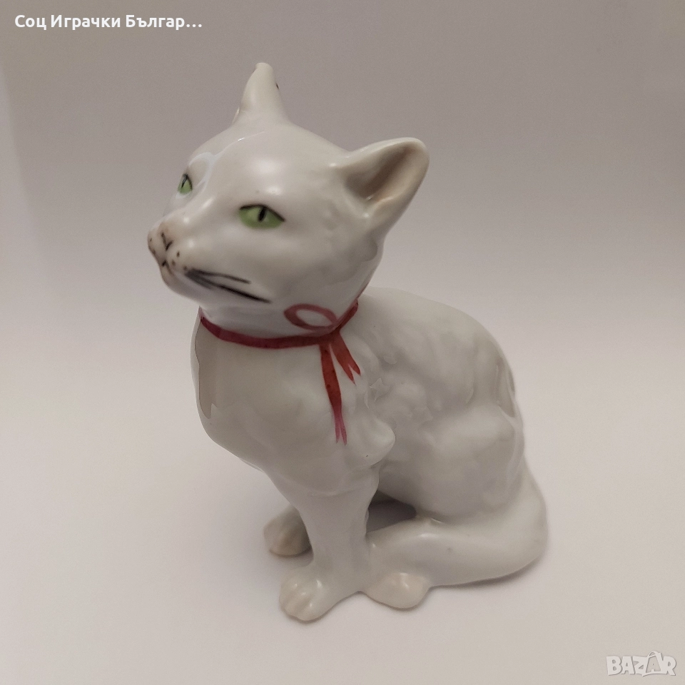 Стара Българска Порцеланова Фигура Коте, снимка 1