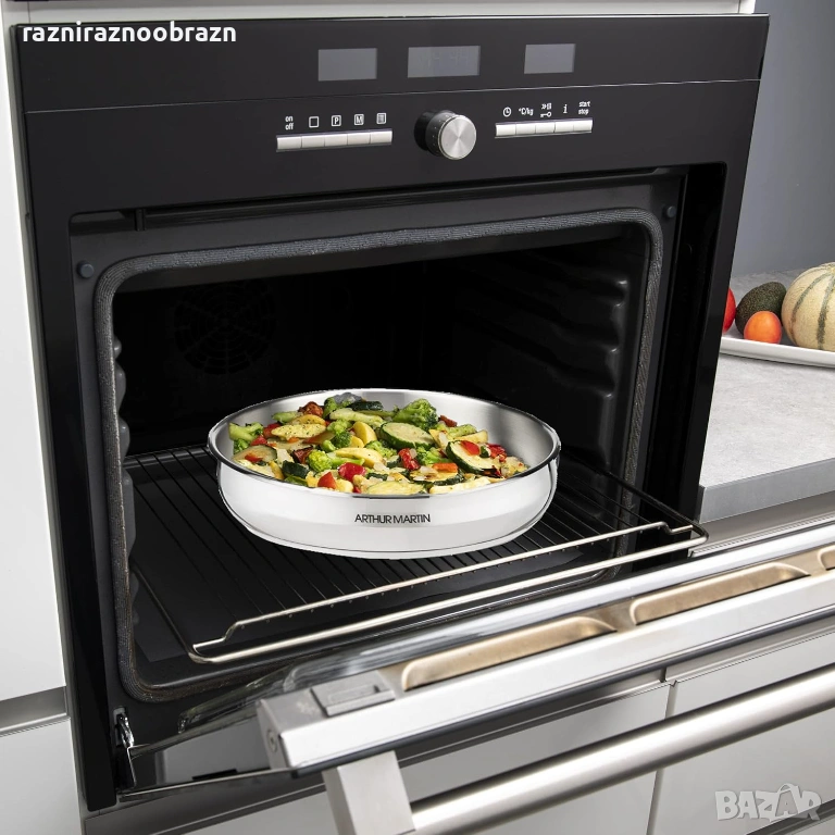 Комплект за готвене Arthur Martin 10 части, с подвижна дръжка Inox 18/10, снимка 1