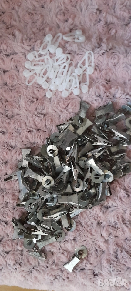 Метални щипки и кукички за пердета, снимка 1