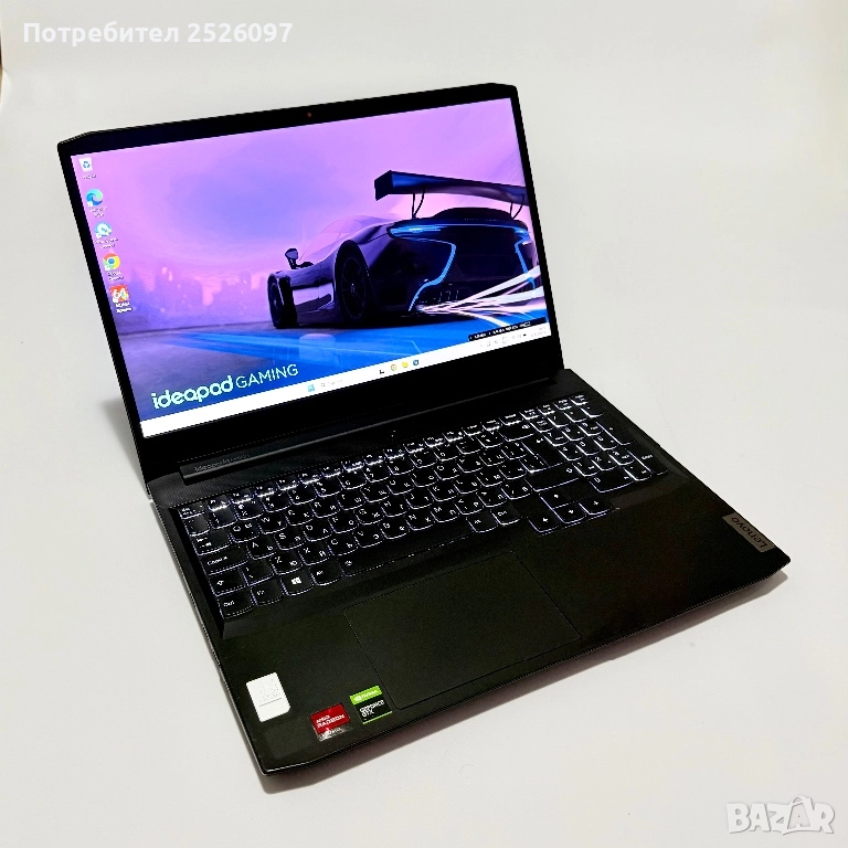 Lenovo Gaming 3 Gen 6/16,6” IPS/Ryzen 5 5600H/GTX 1650/16GB/512GB NVMe, снимка 1