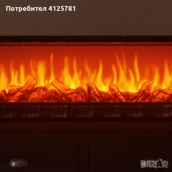 Изкуствена LED камина 24'' – уют и пламък без дим и поддръжка, снимка 1