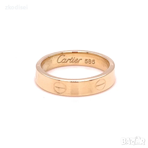 Златен дамски пръстен Cartier 1,20гр. размер:50 14кр. проба:585 модел:33718-5, снимка 1