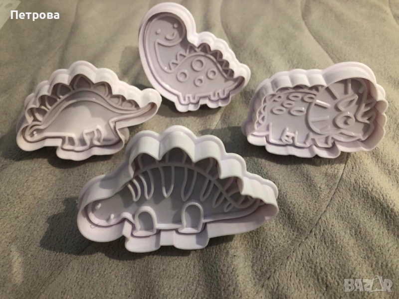 Релефни резци с бутало „Динозавърчета” – 4 бр., снимка 1