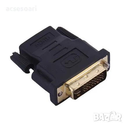 DVI мъжки към HDMI женски адаптор, снимка 1