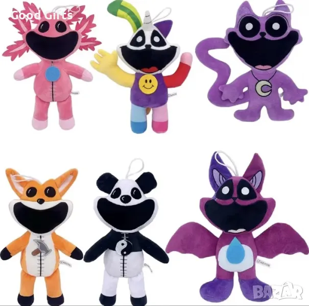 Плюшена играчка Smiling Critters Cat Nap Catnap, 30cm, снимка 1