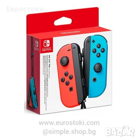 Комплект контролери Nintendo Switch Joy-Con, цвят: червено/синьо, снимка 1