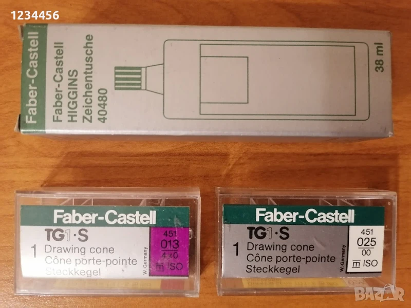 Комплект нови, запечатани пера за писане и мастило за писалка Faber-Castell общо за 15 лв. , снимка 1