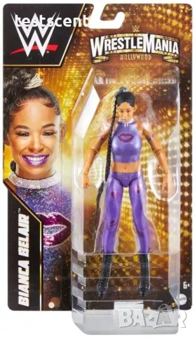 Екшън фигура WWE Bianca Belair Бианка Белеар Mattel Wrestlemania action figure играчка, снимка 8 - Фигурки - 48940615