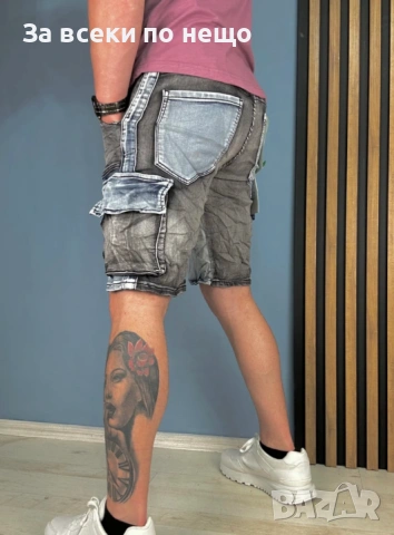 Мъжки Двуцветни Къси Дънки Код moskito17, снимка 2 - Къси панталони - 53839746