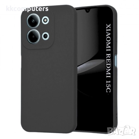 Калъф силикон / Черен мат / за Xiaomi Redmi 15C Баркод : 3133262