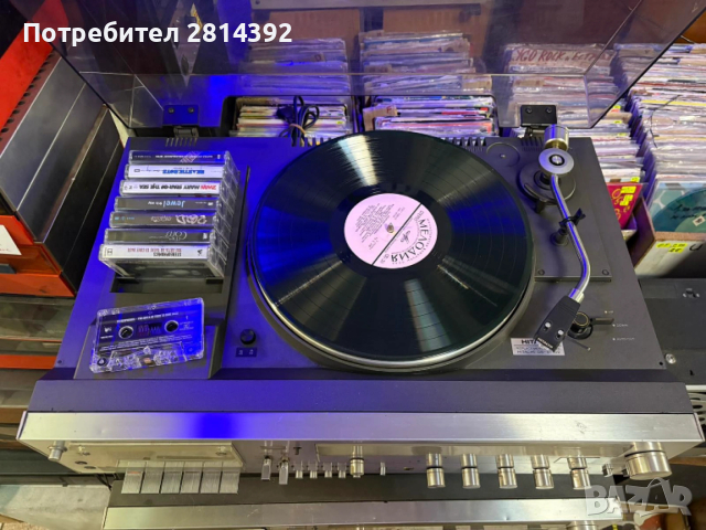 Грамофон HITACHI SDT-170 с касетен дек, усилвател и радио тунер, снимка 2 - Грамофони - 54157216