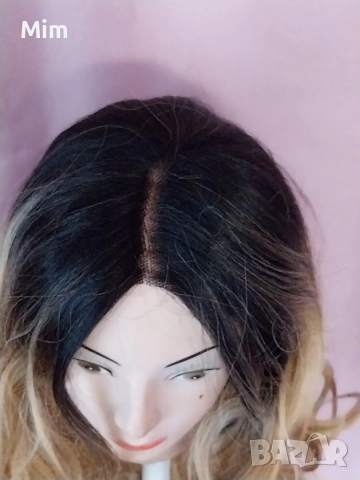 60 см Дълга леко къдрева перука омбре , снимка 7 - Аксесоари за коса - 52702754