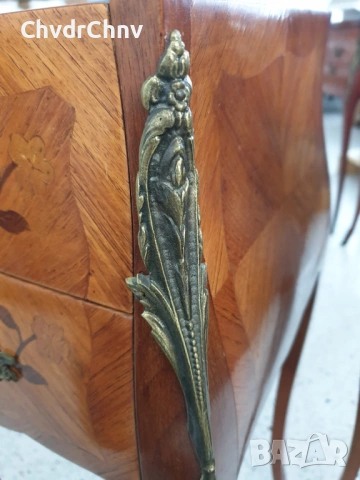 2бр-чифт стари френски дървени конзолни масички-шкафчета за легло, снимка 9 - Шкафове - 54091738