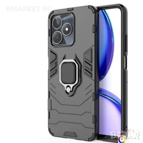 Realme Note 50 4G Удароустойчив PC + TPU Finger Ring Калъф и Протектор, снимка 1 - Калъфи, кейсове - 47891726