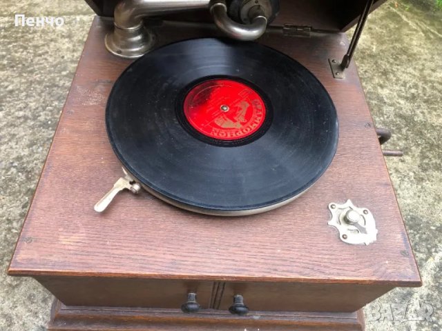 старинен грамофон "POLYPHON MUSIC" - Germany, снимка 4 - Антикварни и старинни предмети - 49760027