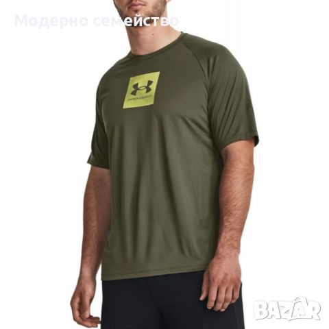 Мъжка тениска under armour tech print fill tee green, снимка 2 - Тениски - 46650479