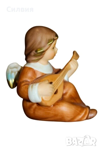 Порцеланова фигурка Goebel – Ангелче с лютня (Weihnacht), снимка 4 - Антикварни и старинни предмети - 53722062