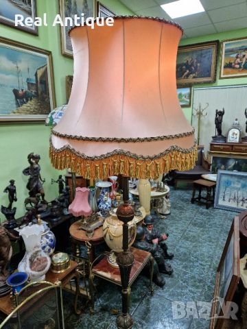 Чудесна стара много красива антикварна холандска подова бронзова лампа , снимка 7 - Антикварни и старинни предмети - 45650175