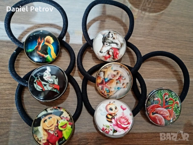 Ластични за коса и скрънчета, снимка 8 - Аксесоари за коса - 53304820