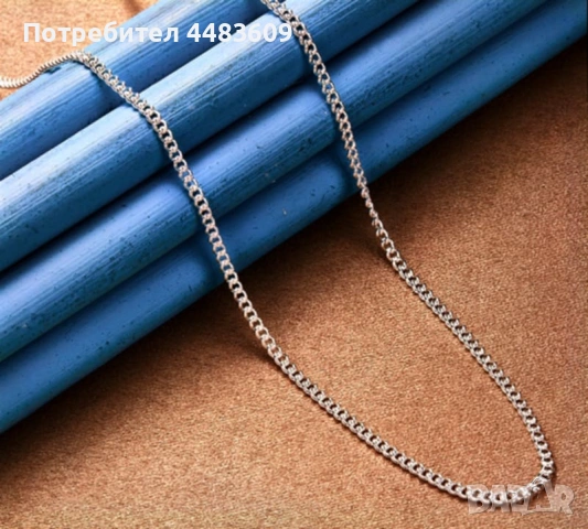 Сребърна верижка , снимка 6 - Колиета, медальони, синджири - 53515426