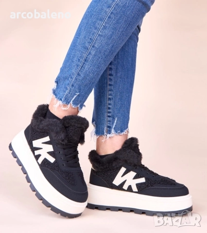 Дамски черни изолирани маратонки Nicha, снимка 2 - Маратонки - 52359863