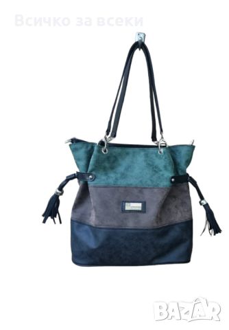 Дамска луксозна чанта тип торба в пастелни цветове 30х34см, снимка 2 - Чанти - 45490631
