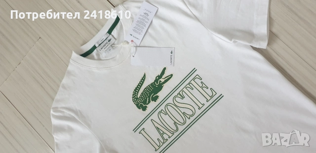 Lacoste Cotton Regular Fit  Unisex Size XS НОВО! ОРИГИНАЛНА Унисекс Тениска!