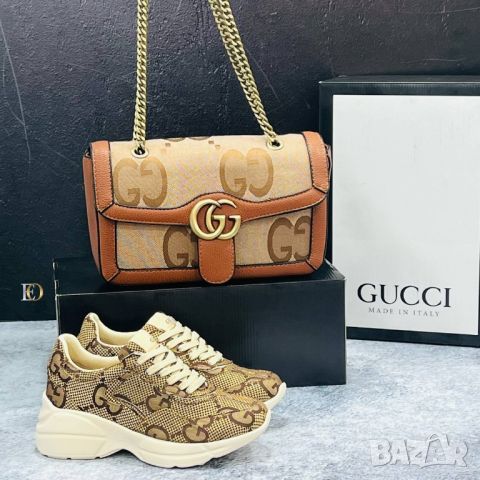 дамски обувки, чанта и портмоне gucci , снимка 9 - Чанти - 46504297