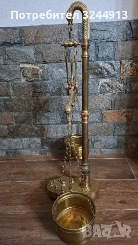 Масивна месингова везна , снимка 5 - Антикварни и старинни предмети - 51409916