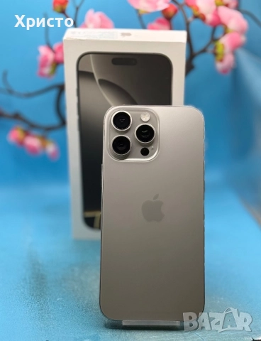 ПЕРФЕКТЕН!!! Apple iPhone 16 Pro Max, 256GB, 5G, Natural Titanium  , снимка 5 - Apple iPhone - 52909330