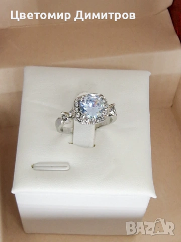 Silver Halo Crystal Ring 💎✨ | дамски пръстен с ореол