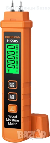 Портативен влагомер с игли за дърво гипсокартон и зидария