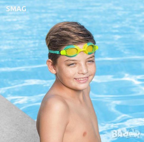 Детски силиконови очила за плуване 3 цвята 7+ години - Bestway, снимка 6 - Водни спортове - 46287655