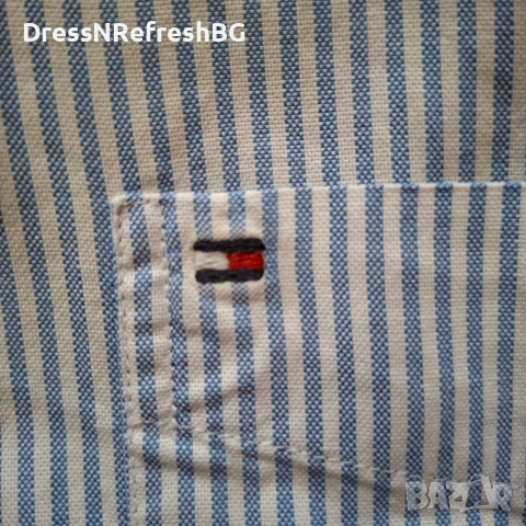 Мъжка раирана риза Tommy Hilfiger, размер L, снимка 8 - Ризи - 54235377