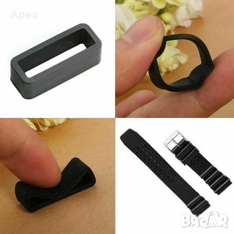 Силиконови Халки и Гайки за Каишки на Часовник. Държачи, Патенти и Резервни Части. Гайка за Каишка, снимка 2 - Каишки за часовници - 54011167