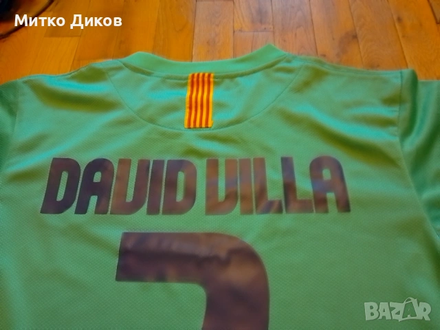 Барселона футболна тениска #7 Давид Вия размер С, снимка 5 - Футбол - 53649596