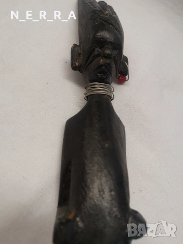 Дървена африканска фигура, снимка 3 - Декорация за дома - 52611057