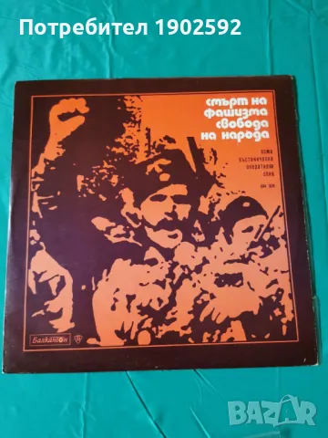 Смърт на фашизма - свобода на народа: VІІІ въстаническа оперативна зона,  ВАА 1619, снимка 1 - Грамофонни плочи - 46913111