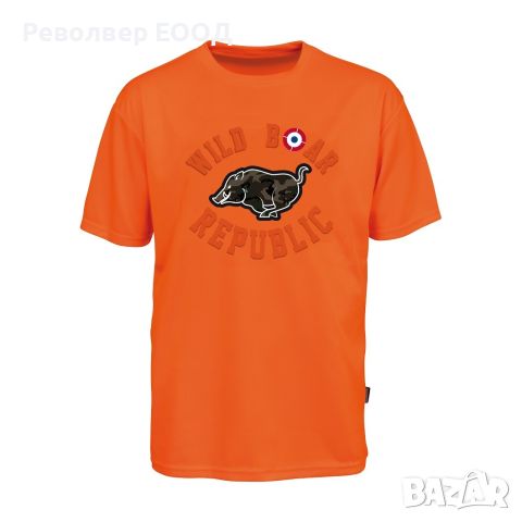 Мъжка тениска Percussion - Wild Boar Republic, в Оранжев цвят