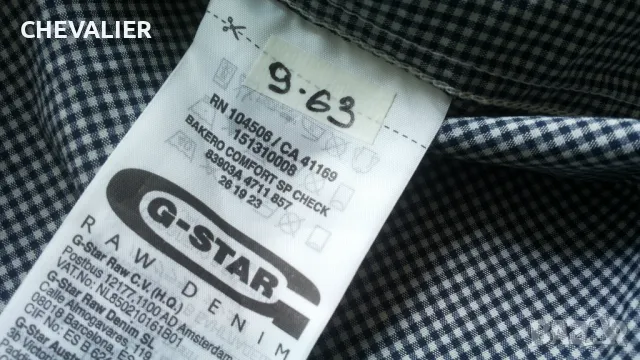 G-Star COMFORT SP BAKERO CHECK Shirt размер M / L мъжка еластична риза 9-63, снимка 14 - Ризи - 46940646