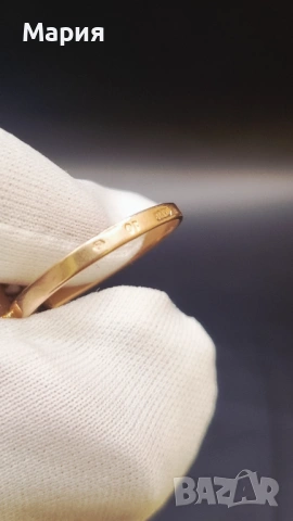 Златен пръстен 583 с естествен камък - винтидж, снимка 9 - Пръстени - 53735965