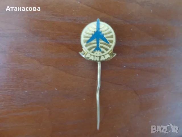 Колекционерска значка PAN AM 1960 г Самолет, снимка 2 - Колекции - 50302983