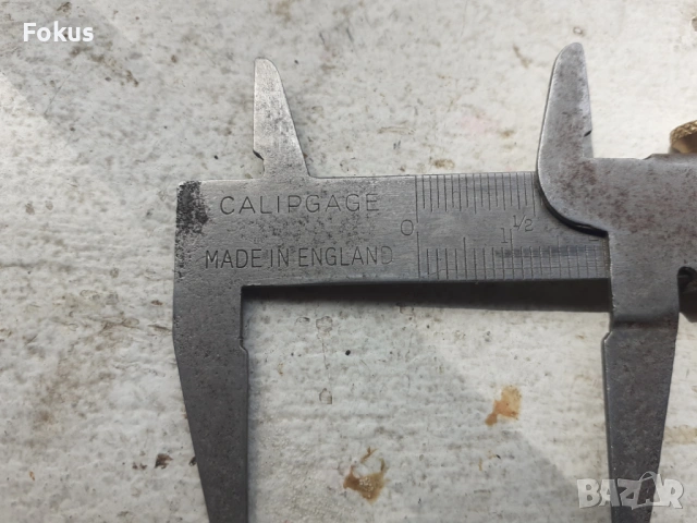 Стар английски марков малък шублер, снимка 3 - Антикварни и старинни предмети - 54183234