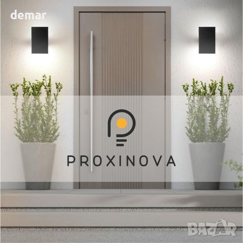 Proxinova Outdoor XL соларна LED стенна лампа, двойна светлина с 8 светодиода, сензор за здрач, 2 бр, снимка 7 - Соларни лампи - 46174066